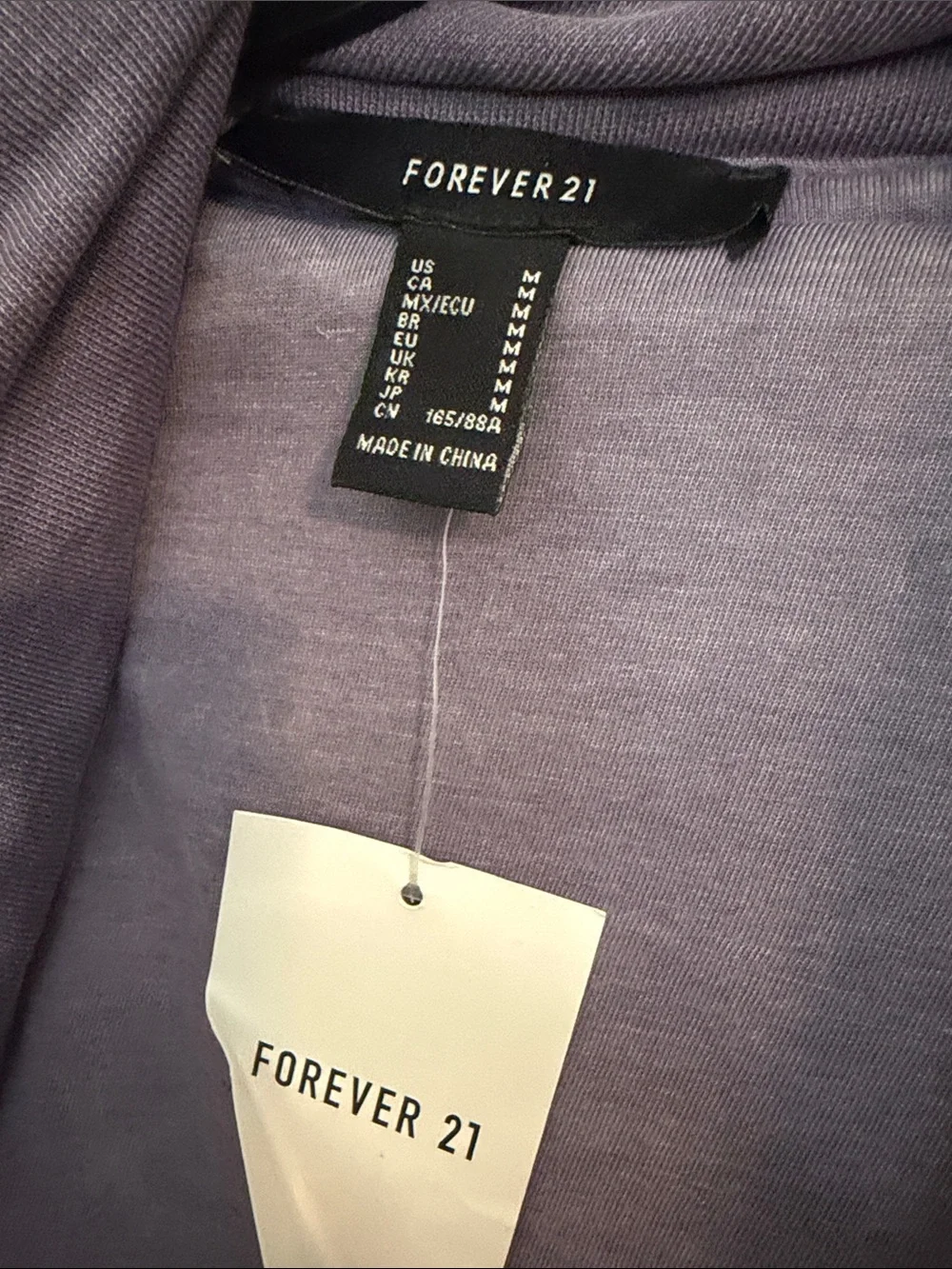 Forever 21 Plush Shawl-Collar Teddy Jacket in Dusty Purple